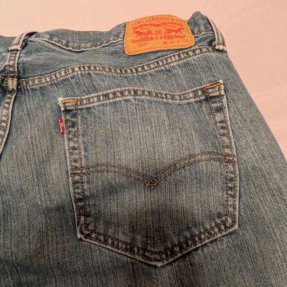 Levi's 559 Jeans Mens 36 x 34 100% Cotton Very Good Condition Medium Wash - Picture 13 of 16